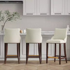 Lot de 3 tabourets de bar rembourrés en similicuir Shubert Modern de Manhattan Comfort