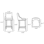 Lot de 3 tabourets de bar rembourrés en similicuir Shubert Modern de Manhattan Comfort