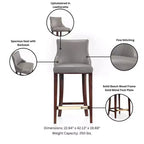 Lot de 3 tabourets de bar rembourrés en similicuir Shubert Modern de Manhattan Comfort