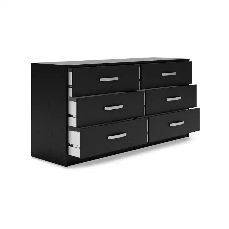 Commode Signature Design by Ashley Casual Finch à 6 tiroirs, noire