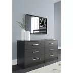 Commode Signature Design by Ashley Casual Finch à 6 tiroirs, noire