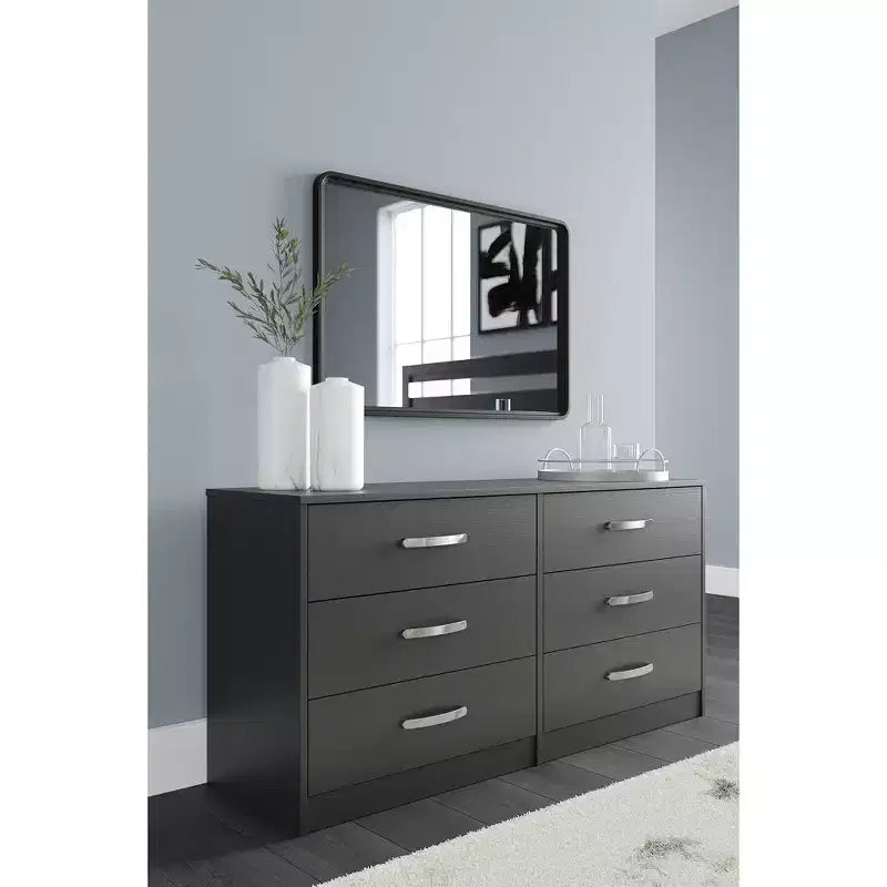 Commode Signature Design by Ashley Casual Finch à 6 tiroirs, noire