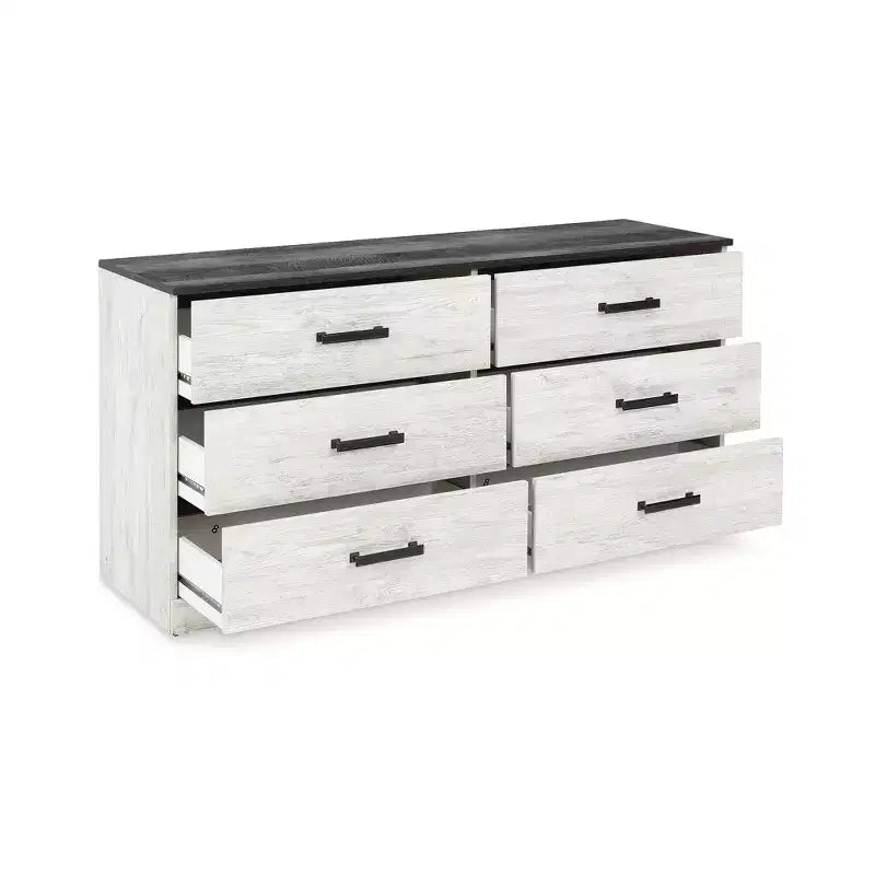 Commode Shawburn Signature Design by Ashley, décontractée, blanc délavé/gris anthracite