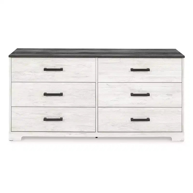 Commode Shawburn Signature Design by Ashley, décontractée, blanc délavé/gris anthracite