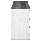 Commode Shawburn Signature Design by Ashley, décontractée, blanc délavé/gris anthracite