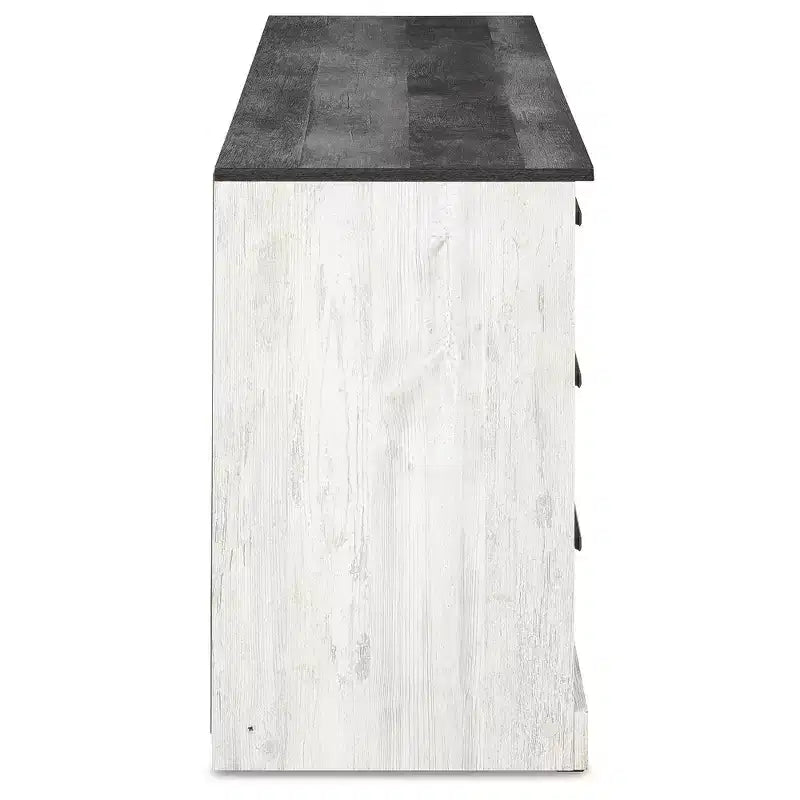 Commode Shawburn Signature Design by Ashley, décontractée, blanc délavé/gris anthracite
