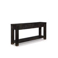 Signature Design by Ashley Gavelston 64 Sofa Console Table, Weathered Black Finish, 4 Drawers, Hand-Finished, Wood & Engineered Wood