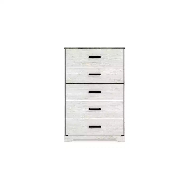 Signature Design by Ashley Commode Shawburn décontractée, blanc délavé/gris anthracite