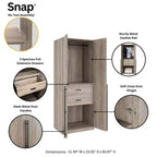 Armoire module 2 portes Manhattan Comfort Lee