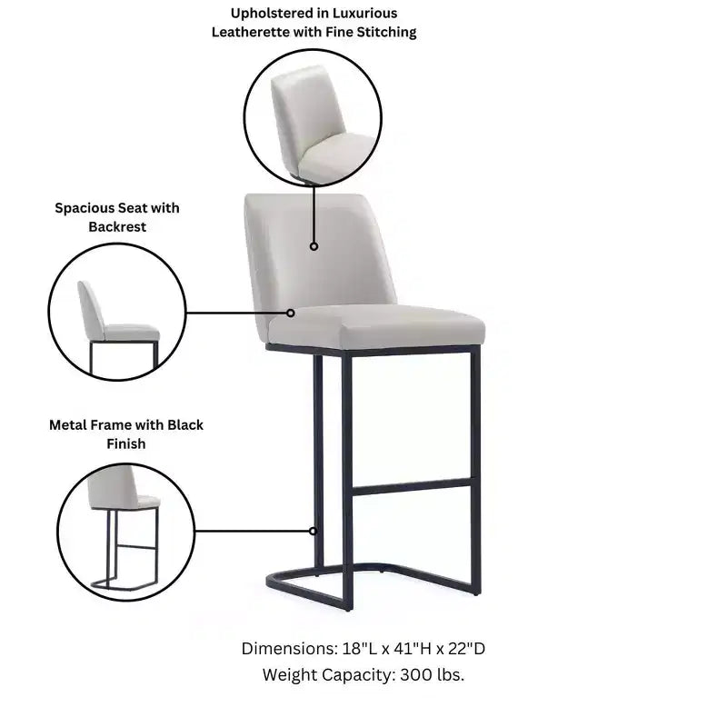 Manhattan Comfort Lot de 3 tabourets de bar Serena