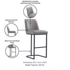 Manhattan Comfort Lot de 3 tabourets de bar Serena