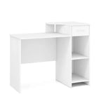 Costway Bureau informatique de 103 cm avec étagère pour imprimante, poste de travail PC moderne avec tiroir de rangement et support d'unité centrale