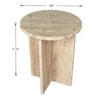 Table d'appoint en forme de X faite à la main en marbre naturel contemporain JONATHAN Y Javier 17.75