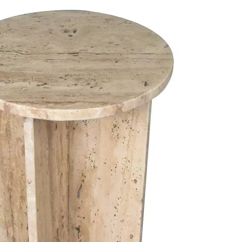 Table d'appoint en forme de X faite à la main en marbre naturel contemporain JONATHAN Y Javier 17.75