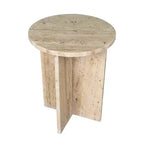 Table d'appoint en forme de X faite à la main en marbre naturel contemporain JONATHAN Y Javier 17.75