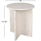 Table d'appoint en forme de X faite à la main en marbre naturel contemporain JONATHAN Y Javier 17.75