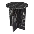 JONATHAN Y Javier 17.75 Contemporary Natural Marble Handmade X-Shaped End Table