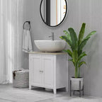 Meuble de salle de bain sous lavabo Kleankin, unité de rangement en U avec étagère interne réglable