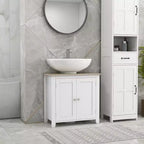 Meuble de salle de bain sous lavabo Kleankin, unité de rangement en U avec étagère interne réglable