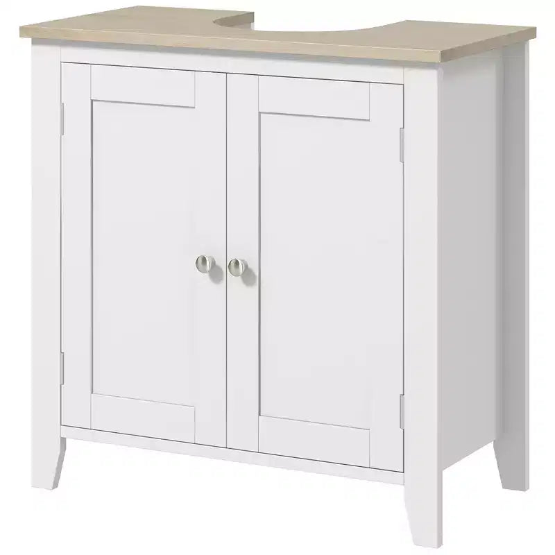 Meuble de salle de bain sous lavabo Kleankin, unité de rangement en U avec étagère interne réglable