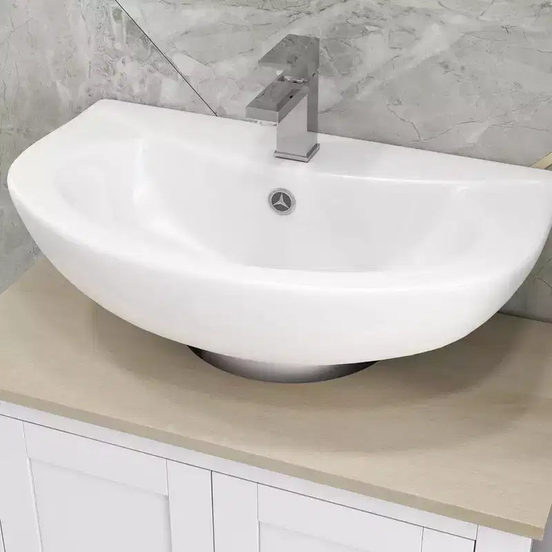 Meuble de salle de bain sous lavabo Kleankin, unité de rangement en U avec étagère interne réglable