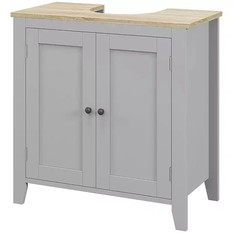 Meuble de salle de bain sous lavabo Kleankin, unité de rangement en U avec étagère interne réglable