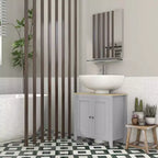 Meuble de salle de bain sous lavabo Kleankin, unité de rangement en U avec étagère interne réglable