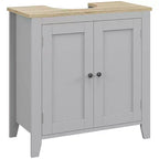 Kleankin Under-Sink Bathroom Sink Cabinet, Storage Unit with U-Shape and Adjustable Internal Shelf