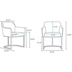 Lot de 2 fauteuils de salle à manger Serena Modern en similicuir – Manhattan Comfort