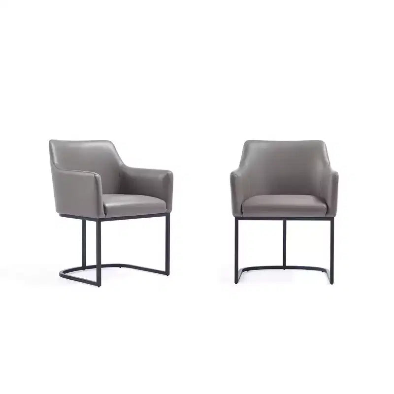 Lot de 2 fauteuils de salle à manger Serena Modern en similicuir – Manhattan Comfort