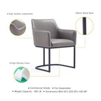 Lot de 2 fauteuils de salle à manger Serena Modern en similicuir – Manhattan Comfort