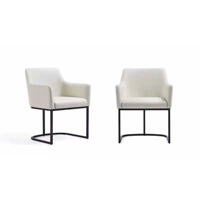 Lot de 2 fauteuils de salle à manger Serena Modern en similicuir – Manhattan Comfort