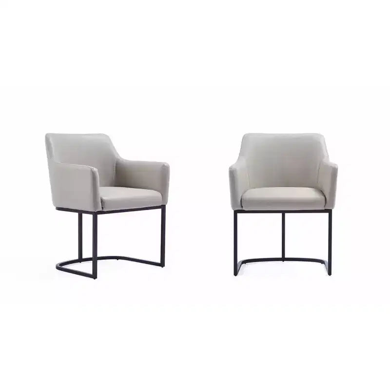 Lot de 2 fauteuils de salle à manger Serena Modern en similicuir – Manhattan Comfort
