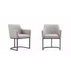 Lot de 2 fauteuils de salle à manger Serena Modern en similicuir – Manhattan Comfort