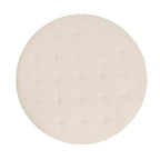 Pouf rond Merrick Lane de 34 pouces en coton et lin capitonné avec cadre en métal durable