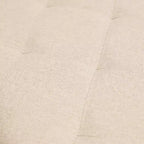 Pouf rond Merrick Lane de 34 pouces en coton et lin capitonné avec cadre en métal durable