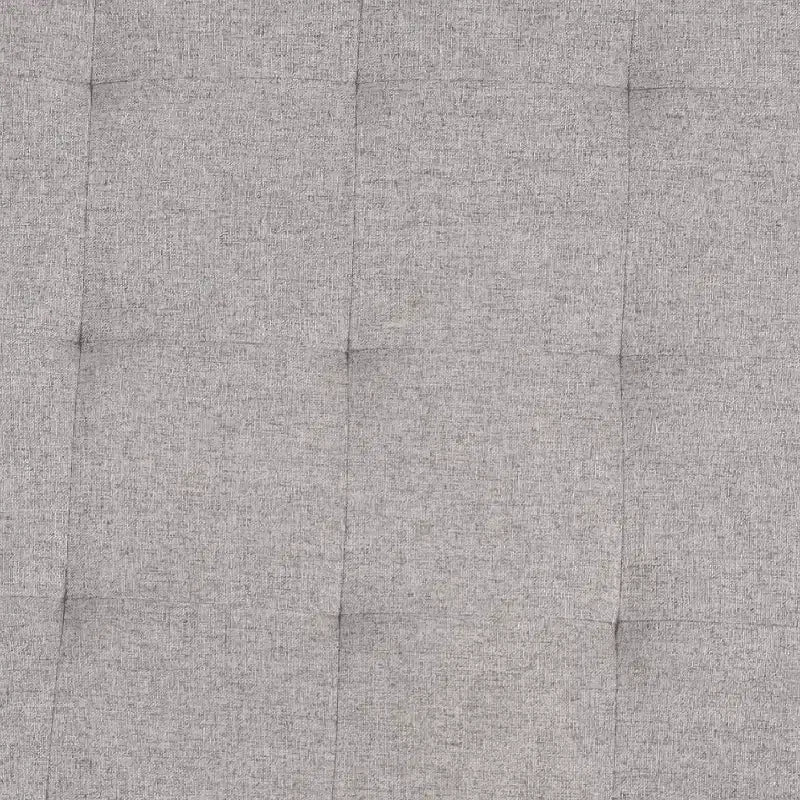 Pouf rond Merrick Lane de 34 pouces en coton et lin capitonné avec cadre en métal durable