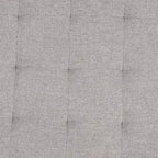 Pouf rond Merrick Lane de 34 pouces en coton et lin capitonné avec cadre en métal durable