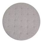 Pouf rond Merrick Lane de 34 pouces en coton et lin capitonné avec cadre en métal durable
