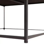 Pouf carré Emma et Oliver de 76 cm en similicuir capitonné avec structure en fer robuste