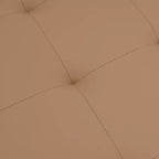 Pouf carré Emma et Oliver de 76 cm en similicuir capitonné avec structure en fer robuste