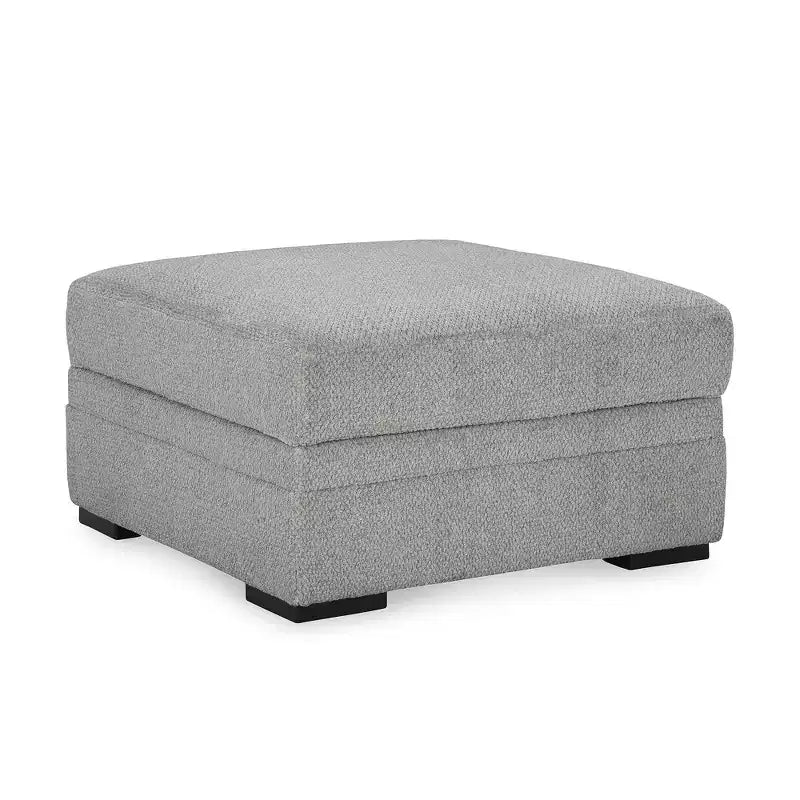 Signature Design by Ashley Casselbury Classic Ottoman With Storage, Light Gray