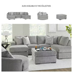 Signature Design by Ashley Casselbury Ottoman classique avec rangement, gris clair