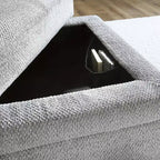 Signature Design by Ashley Casselbury Ottoman classique avec rangement, gris clair