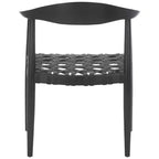 Fauteuil d'appoint tissé en cuir Walda - ACH1010 - Noir - Safavieh