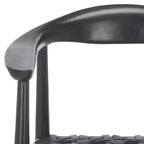 Fauteuil d'appoint tissé en cuir Walda - ACH1010 - Noir - Safavieh