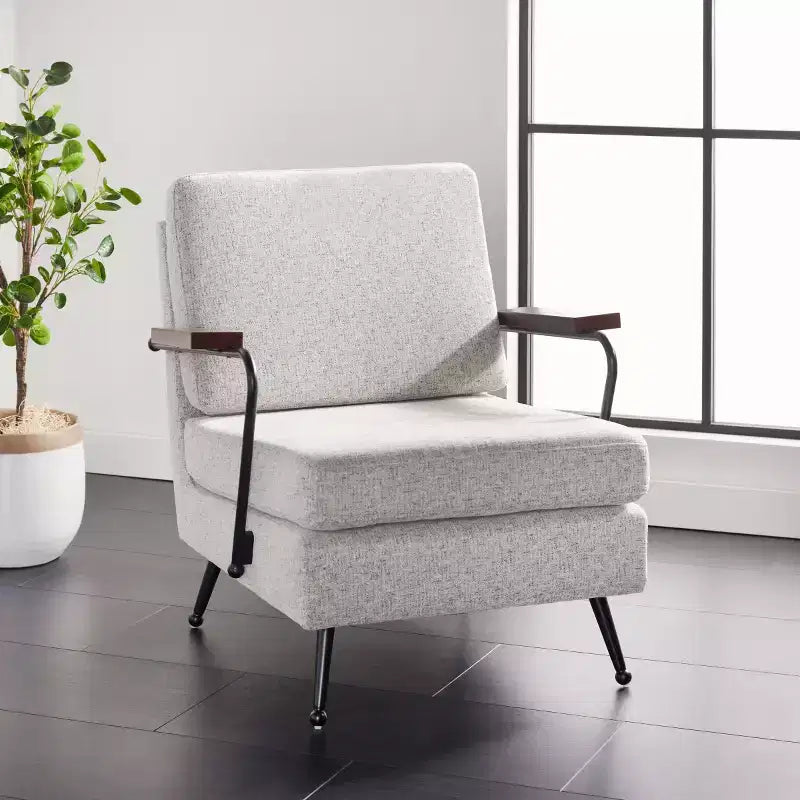 Fauteuil Lohan - ACH5201A - Gris clair/doré - Safavieh