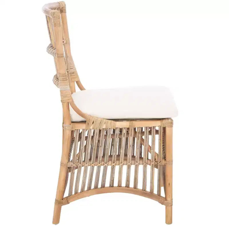 Fauteuil d'appoint Erika en rotin avec coussin - ACH6511 - Lot de 2 - Safavieh