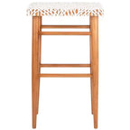 Kaleo Woven Leather Barstool - BST1004 - Safavieh