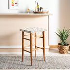 Tabouret de bar en cuir tressé Kaleo - BST1004 - Safavieh